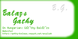 balazs gathy business card